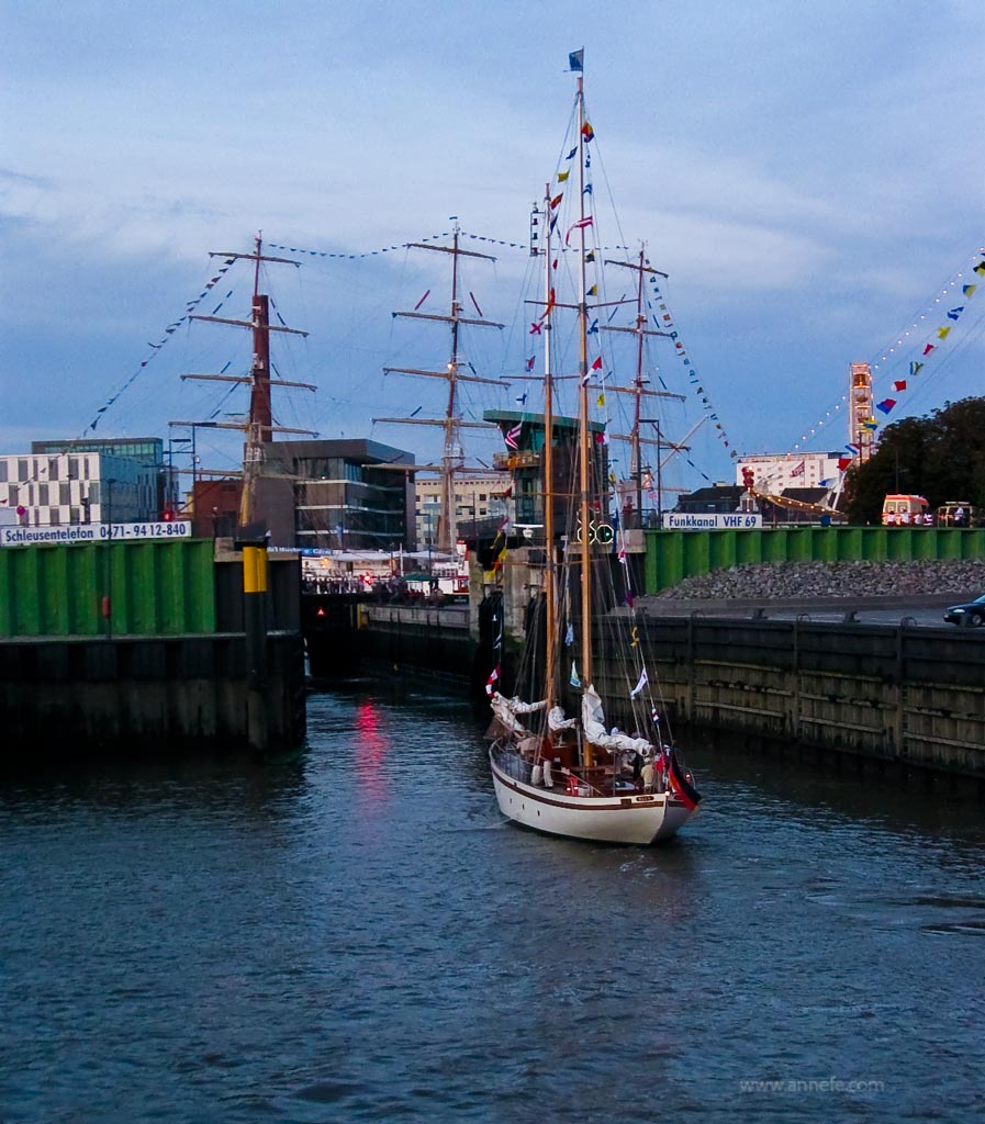 Schleuseneinfahrt. 