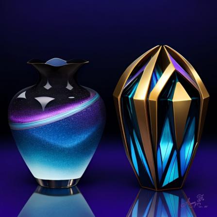 Amorphe Formen Violett 